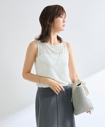 RIVE DROITE | 【MONN.:.(モン)】MONN/ボートネックタンク(タンクトップ)