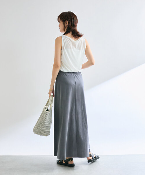 RIVE DROITE（リヴドロワ）の「【MONN.:.(モン)】MONN/ボートネックタンク（タンクトップ・レディース・ブラック/チャコールグレー/オフホワイト・FREE）」の7枚目の写真