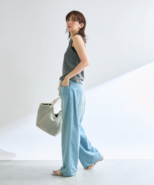 RIVE DROITE（リヴドロワ）の「【MONN.:.(モン)】MONN/ボートネックタンク（タンクトップ・レディース・ブラック/チャコールグレー/オフホワイト・FREE）」の14枚目の写真