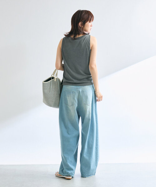 RIVE DROITE（リヴドロワ）の「【MONN.:.(モン)】MONN/ボートネックタンク（タンクトップ・レディース・ブラック/チャコールグレー/オフホワイト・FREE）」の15枚目の写真