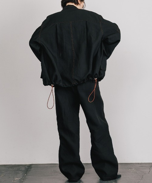 CREDONA（クレドナ）の「TENCEL BDU JACKET/テンセルジャケット（ミリタリージャケット・レディース・ブラック/アイボリー・FREE）」の10枚目の写真