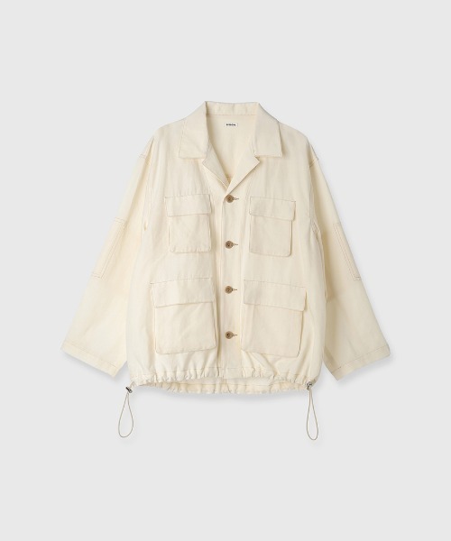 CREDONA（クレドナ）の「TENCEL BDU JACKET/テンセルジャケット（ミリタリージャケット・レディース・ブラック/アイボリー・FREE）」の20枚目の写真