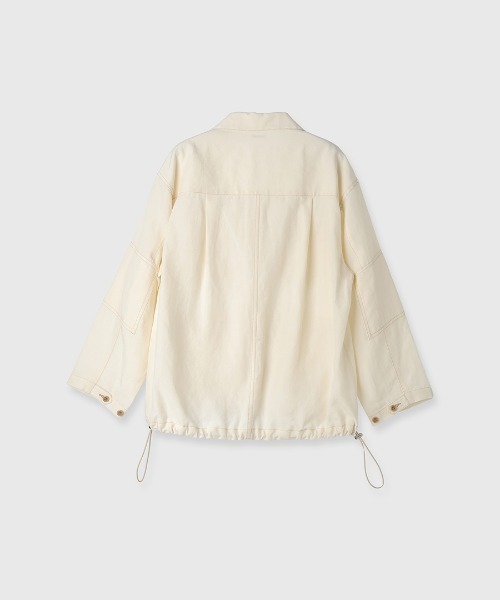 CREDONA（クレドナ）の「TENCEL BDU JACKET/テンセルジャケット（ミリタリージャケット・レディース・ブラック/アイボリー・FREE）」の21枚目の写真