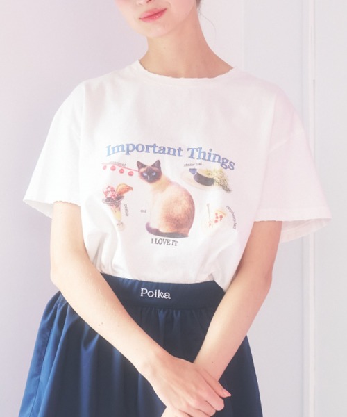 Poika（ポイカ）の「アニマルプリントT [ユニセックス]（Tシャツ/カットソー・レディース・ホワイト系その他2/グレー系その他/ホワイト系その他/グレー系その他2・SMALL/MEDIUM）」の3枚目の写真