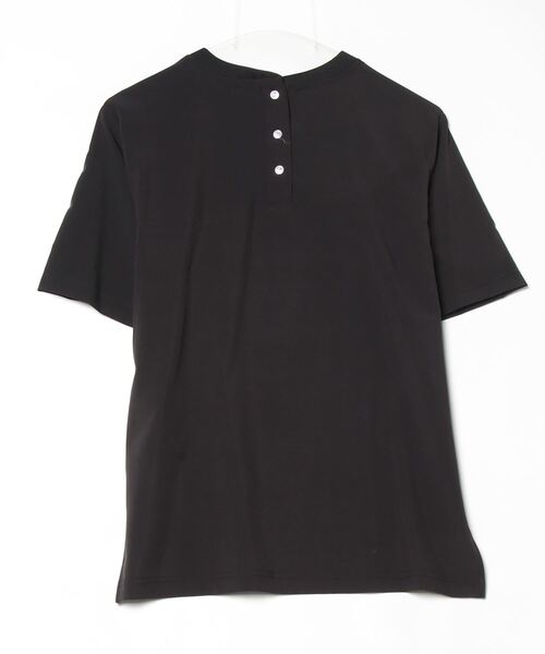 エグランティーヌ EGLANTINE バイオスムースフラワープリント5分袖Tシャツ （ブラック） エグランティーヌ EGLANTINE バイオスムースフラワープリント5分