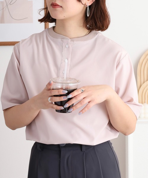 セール】EGLANTINE 前後2wayプルオーバー 箔プリントロゴ