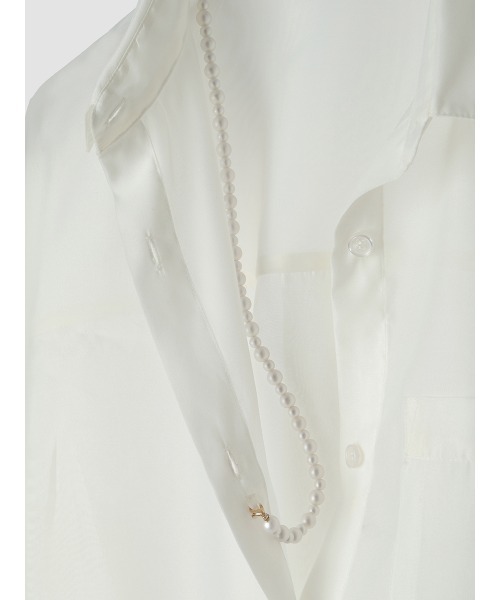 パールストラップオーガーンジーシャツ（シャツ/ブラウス）｜EIMY  