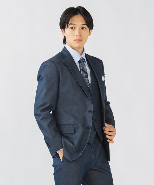 BEAMS HEART（ビームスハート）の「ストレッチデニム 2ボタン ジャケット 25AW（セットアップ対応）（テーラードジャケット・メンズ・インディゴブルー/ブルー系その他3・SMALL/MEDIUM/LARGE/X-LARGE）」の2枚目の写真