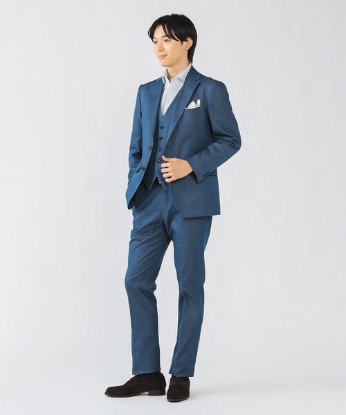 BEAMS HEART（ビームスハート）の「ストレッチデニム 2ボタン ジャケット 25AW（セットアップ対応）（テーラードジャケット・メンズ・インディゴブルー/ブルー系その他3・SMALL/MEDIUM/LARGE/X-LARGE）」の10枚目の写真