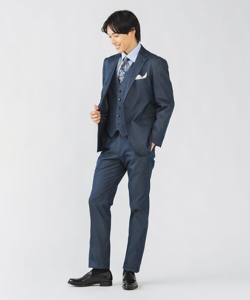 BEAMS HEART（ビームスハート）の「ストレッチデニム 2ボタン ジャケット 25AW（セットアップ対応）（テーラードジャケット・メンズ・インディゴブルー/ブルー系その他3・SMALL/MEDIUM/LARGE/X-LARGE）」の6枚目の写真