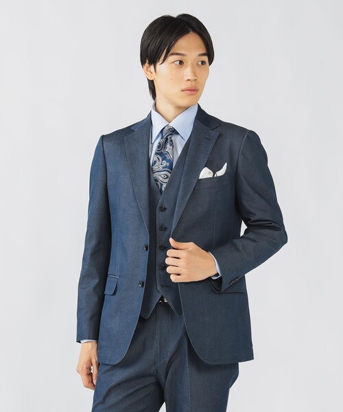 セール】ストレッチデニム 2ボタン ジャケット 25AW（セットアップ対応