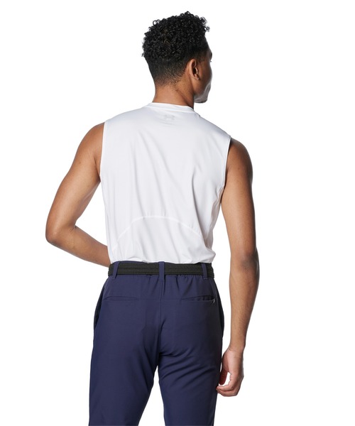 UNDER ARMOUR(アンダーアーマー)の「UAアイソチル フィッティド スリーブレス Vネックシャツ(ゴルフ/メンズ)(Tシャツ/カットソー・メンズ・ホワイト・L/M/S/3XL/XL/2XL)」の3枚目の写真
