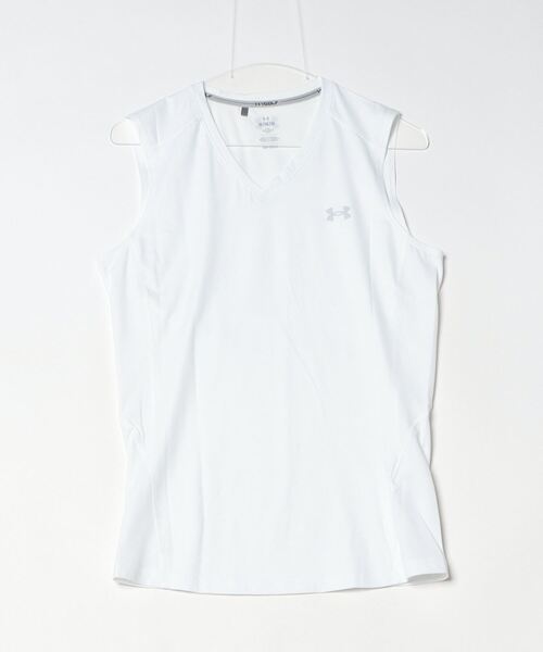 UNDER ARMOUR(アンダーアーマー)の「UAアイソチル フィッティド スリーブレス Vネックシャツ(ゴルフ/メンズ)(Tシャツ/カットソー・メンズ・ホワイト・L/M/S/3XL/XL/2XL)」の7枚目の写真