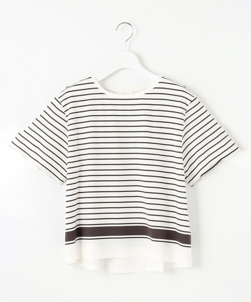 J.PRESS Ladies(J.プレス レディス)の「【洗える】パネルボーダー Tシャツ(Tシャツ/カットソー・レディース・ネイビー系1/ブラック系2/ダークブラウン系1・SMALL)」の11枚目の写真