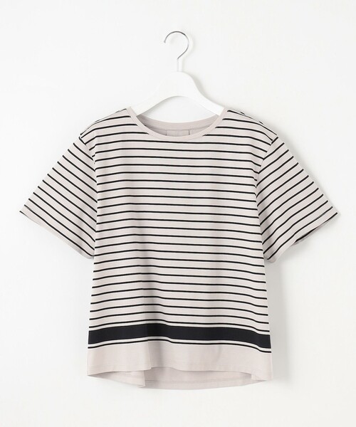 J.PRESS Ladies(J.プレス レディス)の「【洗える】パネルボーダー Tシャツ(Tシャツ/カットソー・レディース・ネイビー系1/ブラック系2/ダークブラウン系1・SMALL)」の12枚目の写真
