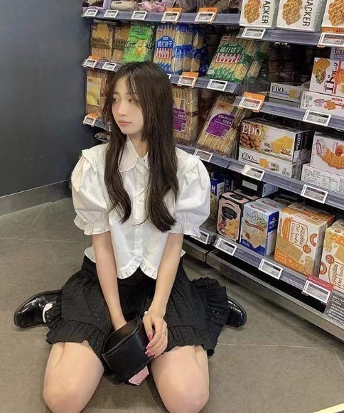 WEGO(ウィゴー)の「WEGO/フリルガーリー丸襟ブラウス(シャツ/ブラウス・レディース・ピンク/ホワイト・SMALL/MEDIUM)」の13枚目の写真