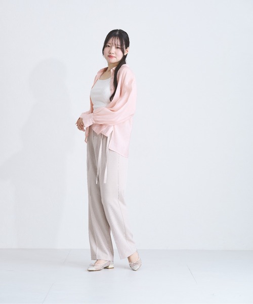 MISCH MASCH(ミッシュマッシュ)の「ZOZO限定 シアーカラーシャツ(シャツ/ブラウス・レディース・ブルー/ピンク/ベージュ・フリ-)」の14枚目の写真