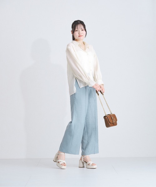 MISCH MASCH(ミッシュマッシュ)の「ZOZO限定 シアーカラーシャツ(シャツ/ブラウス・レディース・ブルー/ピンク/ベージュ・フリ-)」の19枚目の写真
