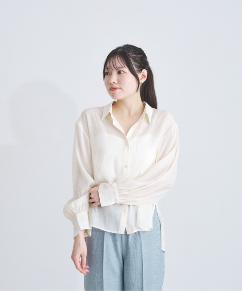 MISCH MASCH(ミッシュマッシュ)の「ZOZO限定 シアーカラーシャツ(シャツ/ブラウス・レディース・ブルー/ピンク/ベージュ・フリ-)」の17枚目の写真