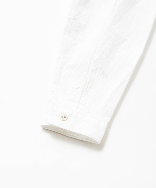 LA MARINE FRANCAISE(マリン フランセーズ)の「NATIC別注 マイクロサッカーシャツ(Tシャツ/カットソー・レディース・ホワイト/ネイビー・FREE)」の10枚目の写真