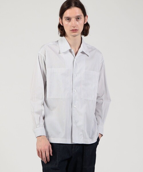 TOMORROWLAND (トゥモローランド)の「コットンストライプ ダブルポケットシャツ(シャツ/ブラウス・メンズ・ホワイト系その他/ブルー系その他・S/M/XS)」の3枚目の写真