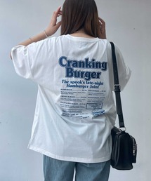 ●ワンポイント刺繍 おばけプリントビッグサイズ半袖Tシャツ