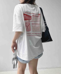 ●ワンポイント刺繍 おばけプリントビッグサイズ半袖Tシャツ