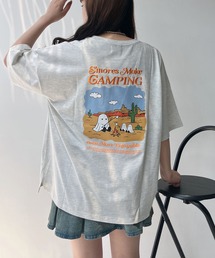 ●ワンポイント刺繍 おばけプリントビッグサイズ半袖Tシャツ