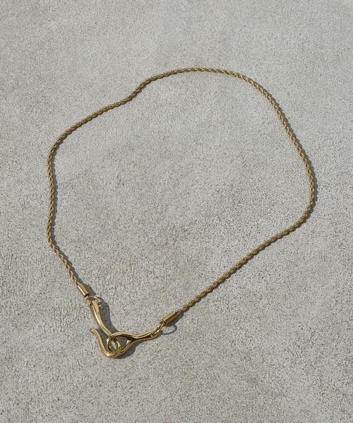 GOLDY（ゴールディ）の「【金属アレルギー軽減】フック × ロープ チェーン ステンレス ネックレス（ネックレス・レディース・シルバー/ゴールド・FREE）」の2枚目の写真