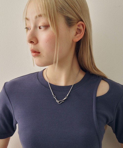 GOLDY（ゴールディ）の「【金属アレルギー軽減】フック × ロープ チェーン ステンレス ネックレス（ネックレス・レディース・シルバー/ゴールド・FREE）」の4枚目の写真
