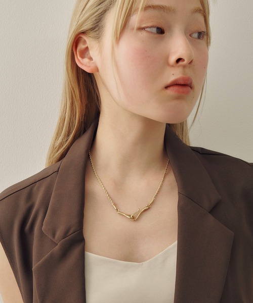 GOLDY（ゴールディ）の「【金属アレルギー軽減】フック × ロープ チェーン ステンレス ネックレス（ネックレス・レディース・シルバー/ゴールド・FREE）」の3枚目の写真