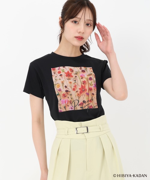 31 Sons de mode(トランテアン ソン ドゥ モード)の「2025春夏新作 【HIBIYA-KADANコラボ】フラワープリントTEE(Tシャツ/カットソー・レディース・ブラック/サックスブルー/オフホワイト・フリ-)」の14枚目の写真