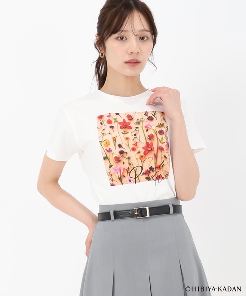 31 Sons de mode(トランテアン ソン ドゥ モード)の「2025春夏新作 【HIBIYA-KADANコラボ】フラワープリントTEE(Tシャツ/カットソー・レディース・ブラック/サックスブルー/オフホワイト・フリ-)」の11枚目の写真