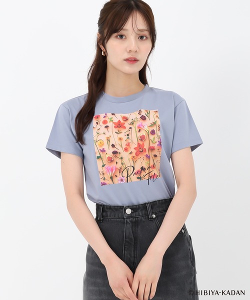 31 Sons de mode(トランテアン ソン ドゥ モード)の「2025春夏新作 【HIBIYA-KADANコラボ】フラワープリントTEE(Tシャツ/カットソー・レディース・ブラック/サックスブルー/オフホワイト・フリ-)」の9枚目の写真