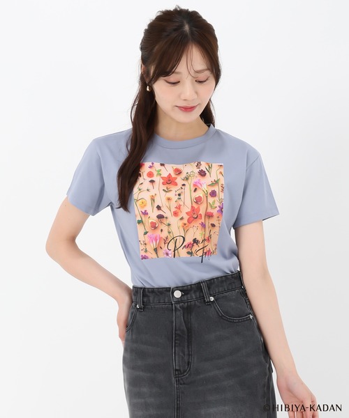 31 Sons de mode(トランテアン ソン ドゥ モード)の「2025春夏新作 【HIBIYA-KADANコラボ】フラワープリントTEE(Tシャツ/カットソー・レディース・ブラック/サックスブルー/オフホワイト・フリ-)」の8枚目の写真