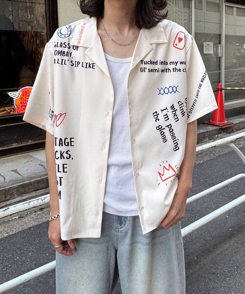 CIAOPANIC(チャオパニック)の「ハンドクラフトショートスリーブシャツ(シャツ/ブラウス・レディース・ブラック/ホワイト・FREE)」の5枚目の写真