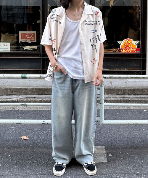 CIAOPANIC(チャオパニック)の「ハンドクラフトショートスリーブシャツ(シャツ/ブラウス・レディース・ブラック/ホワイト・FREE)」の9枚目の写真