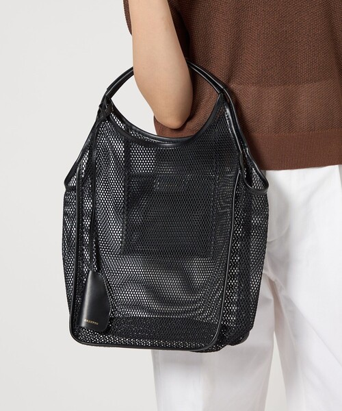 ORSETTO(オルセット)の「<ORSETTO>MESH TOTE(トートバッグ・レディース・ブラック/ベージュ・FREE)」の4枚目の写真