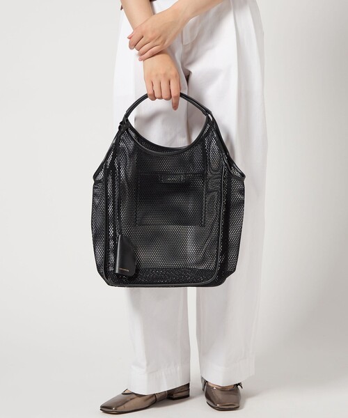 ORSETTO(オルセット)の「<ORSETTO>MESH TOTE(トートバッグ・レディース・ブラック/ベージュ・FREE)」の3枚目の写真