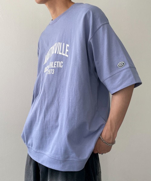 DISCUS（ディスカス）の「∴WEGO/【25年春夏新作】DISCUS ルーズカレッジロゴT（Tシャツ/カットソー・メンズ・ブルー系その他/スミクロ/ホワイト/グリーン/レッド/ブラック・LARGE/MEDIUM）」の20枚目の写真