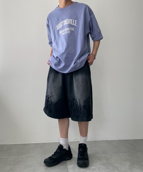 DISCUS（ディスカス）の「∴WEGO/【25年春夏新作】DISCUS ルーズカレッジロゴT（Tシャツ/カットソー・メンズ・ブルー系その他/スミクロ/ホワイト/グリーン/レッド/ブラック・LARGE/MEDIUM）」の21枚目の写真
