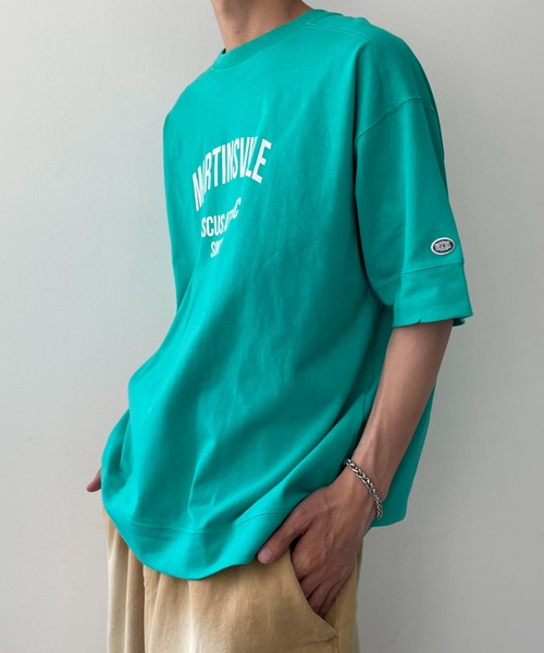 DISCUS（ディスカス）の「∴WEGO/【25年春夏新作】DISCUS ルーズカレッジロゴT（Tシャツ/カットソー・メンズ・ブルー系その他/スミクロ/ホワイト/グリーン/レッド/ブラック・LARGE/MEDIUM）」の16枚目の写真