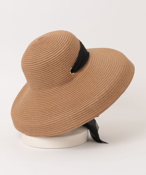 MAISON BREEZE（メゾンブリーズ）の「【MAISON BREEZE】リボン付きつば広麦わら帽子 KNF-TP（ハット・レディース・ベージュ/ブラック/アイボリー・FREE）」の17枚目の写真