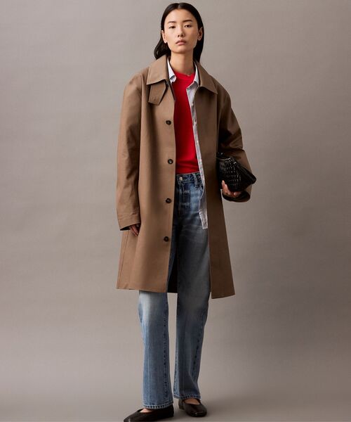 Calvin Klein（カルバン・クライン）の「シルクタッチ ショートスリーブ セーターTシャツ（Tシャツ/カットソー・レディース・レッド/ライトブルー・S/XS/XXS）」の8枚目の写真