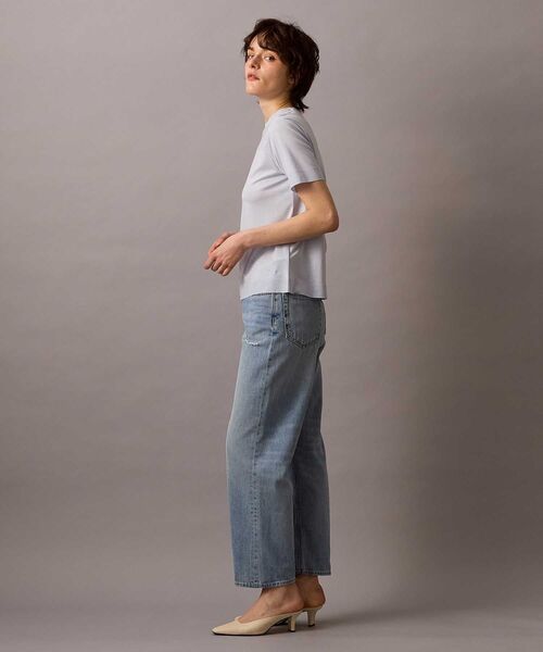 Calvin Klein（カルバン・クライン）の「シルクタッチ ショートスリーブ セーターTシャツ（Tシャツ/カットソー・レディース・レッド/ライトブルー・S/XS/XXS）」の4枚目の写真