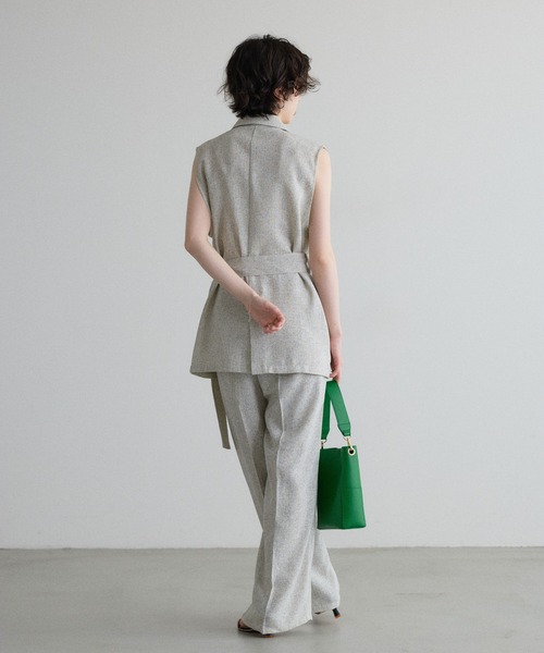&. NOSTALGIA（アンドドットノスタルジア）の「【ZOZO限定】ミックスツイードベルト付きジレ（ベスト・レディース・グレー/アイボリー・M）」の16枚目の写真