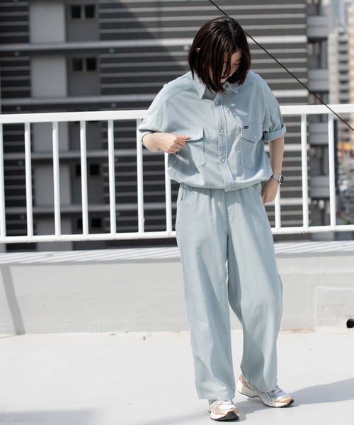 Wrangler（ラングラー）の「『別注』Wrangler×EKAL　ライトデニムリラックスバギーパンツ（デニムパンツ・レディース・ワンウォッシュ/ブルー系その他・ONE）」の8枚目の写真