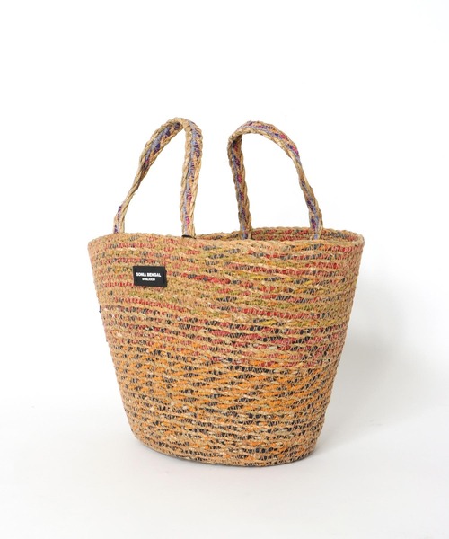 Jines（ジネス）の「ミックスバスケットトートBAG【SONIA BENGAL/ソニアベンガル】（かごバッグ・レディース・ブラック/オレンジ・フリー）」の8枚目の写真