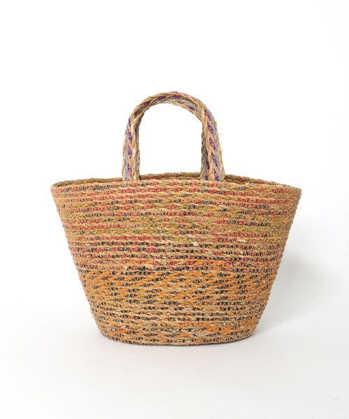 Jines（ジネス）の「ミックスバスケットトートBAG【SONIA BENGAL/ソニアベンガル】（かごバッグ・レディース・ブラック/オレンジ・フリー）」の9枚目の写真