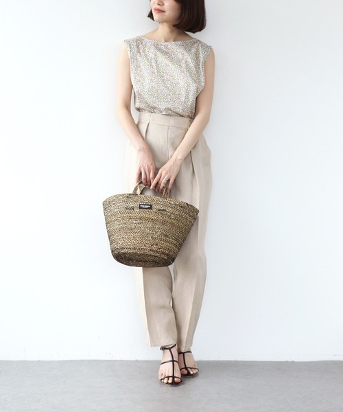 Jines（ジネス）の「ミックスバスケットトートBAG【SONIA BENGAL/ソニアベンガル】（かごバッグ・レディース・ブラック/オレンジ・フリー）」の3枚目の写真